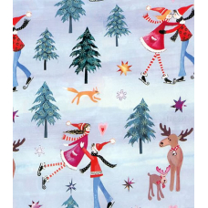 Gift Wrap  Ice Dance with Moose 23"x72"
